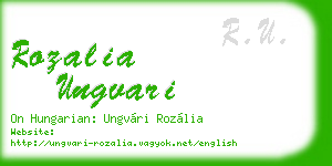 rozalia ungvari business card